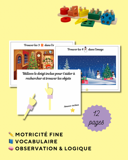 Livret Chercher et Trouver: Édition Noël